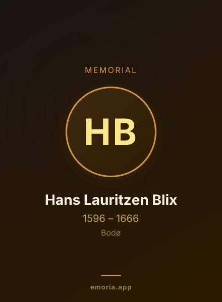 Memorial portrait of Hans Lauritzen Blix