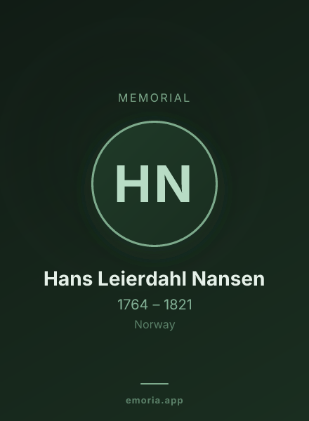 Memorial portrait of Hans Leierdahl Nansen