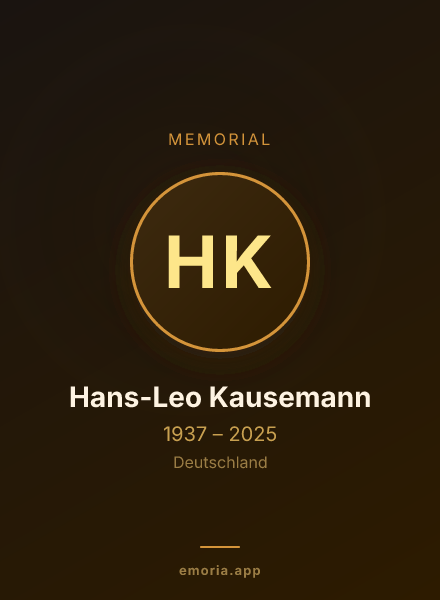 Memorial portrait of Hans-Leo Kausemann