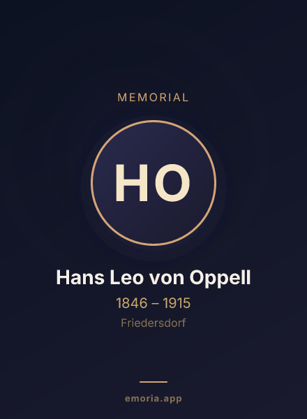 Memorial portrait of Hans Leo von Oppell