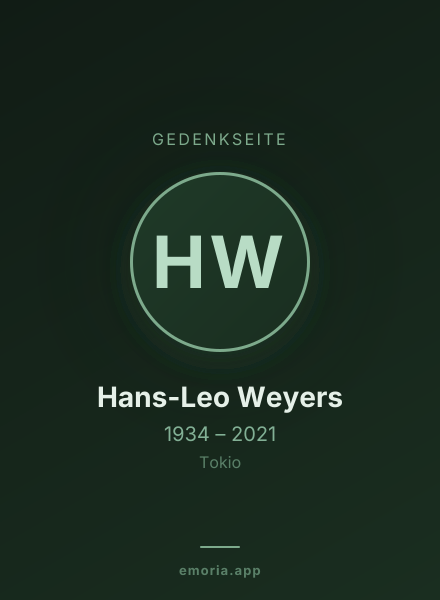 Gedenkportrait von Hans-Leo Weyers