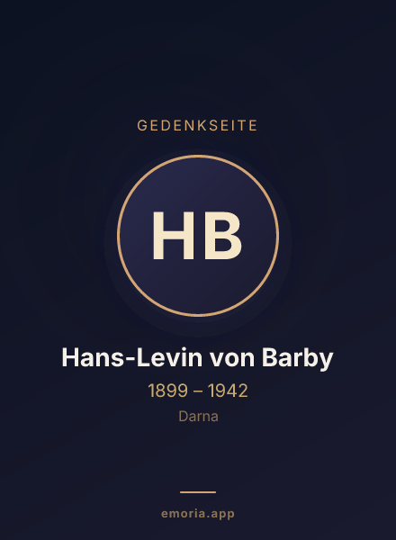 Gedenkportrait von Hans-Levin von Barby