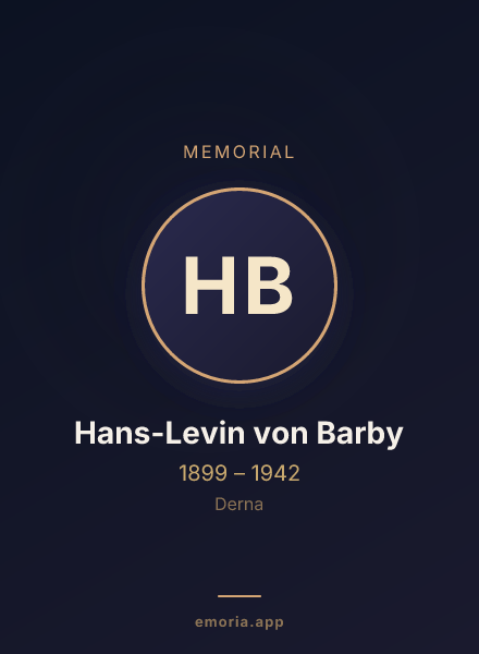 Memorial portrait of Hans-Levin von Barby