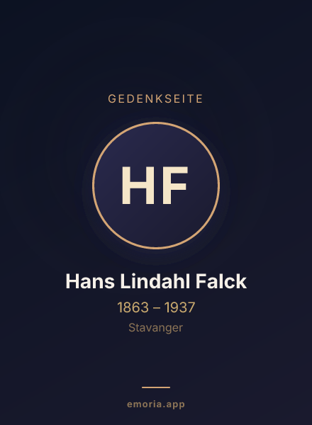 Gedenkportrait von Hans Lindahl Falck