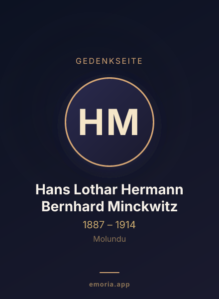 Gedenkportrait von Hans Lothar Hermann Bernhard Minckwitz
