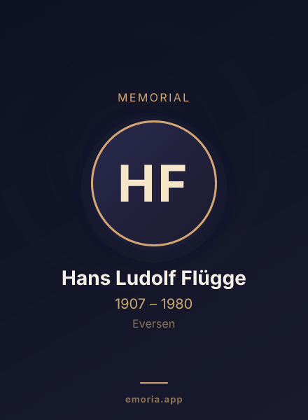 Memorial portrait of Hans Ludolf Flügge