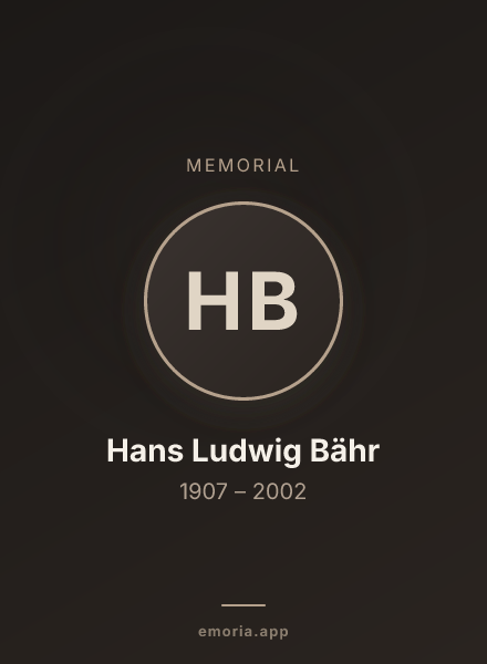Memorial portrait of Hans Ludwig Bähr