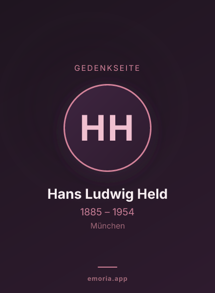 Gedenkportrait von Hans Ludwig Held