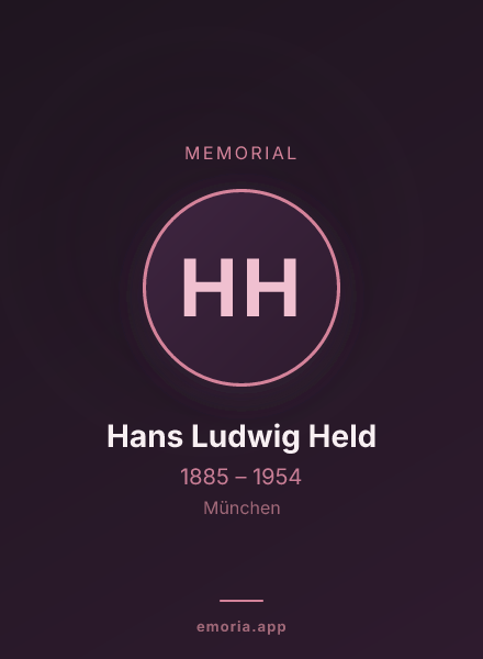 Memorial portrait of Hans Ludwig Held