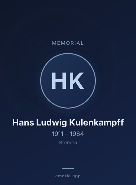 Memorial portrait of Hans Ludwig Kulenkampff