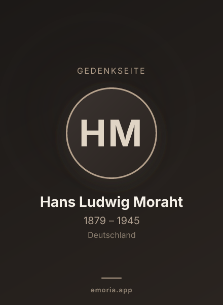 Gedenkportrait von Hans Ludwig Moraht