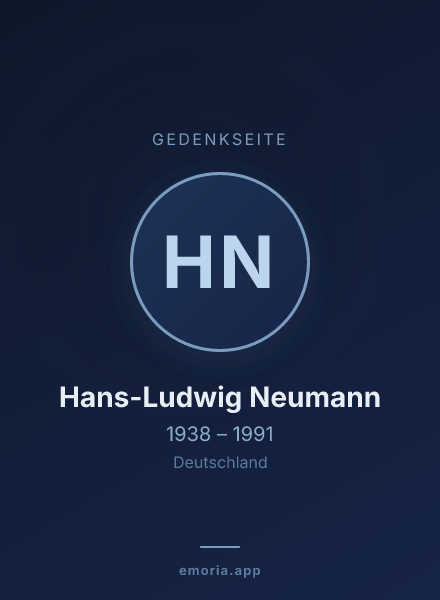Gedenkportrait von Hans-Ludwig Neumann