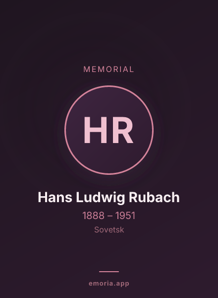 Memorial portrait of Hans Ludwig Rubach