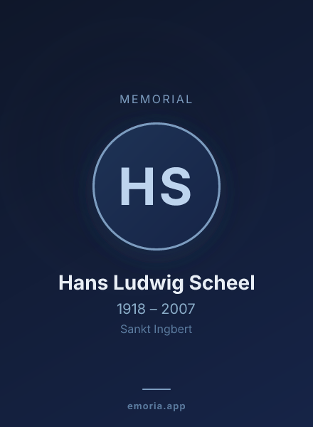 Memorial portrait of Hans Ludwig Scheel