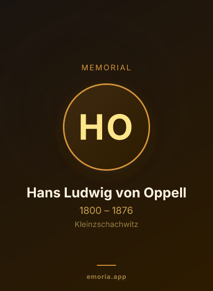 Memorial portrait of Hans Ludwig von Oppell