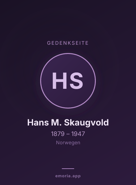 Gedenkportrait von Hans M. Skaugvold