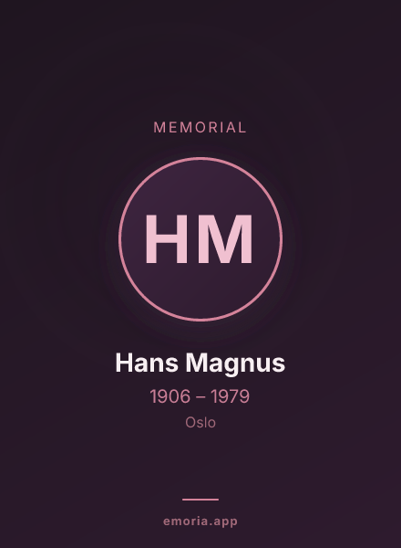 Memorial portrait of Hans Magnus