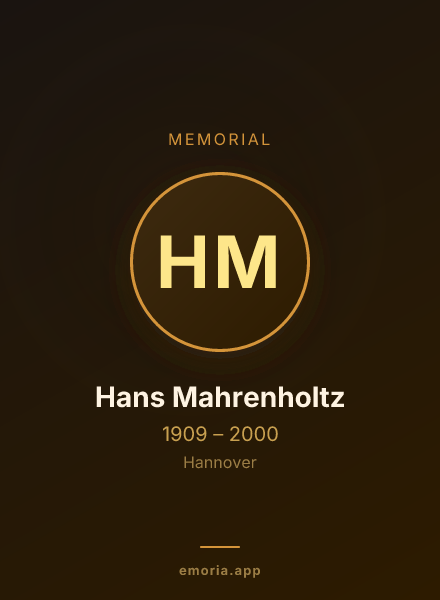 Memorial portrait of Hans Mahrenholtz