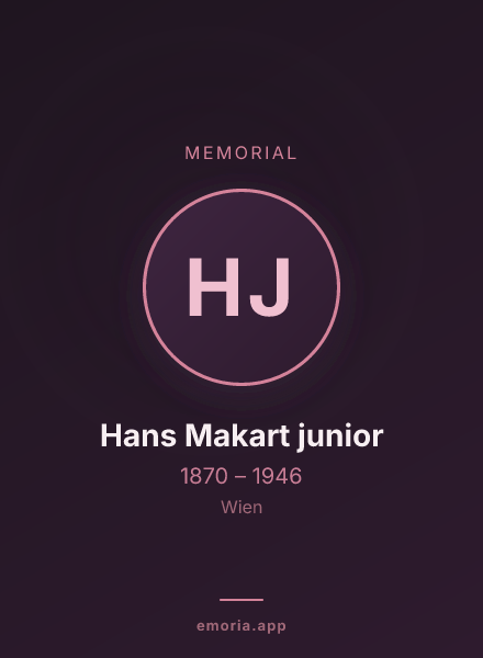 Memorial portrait of Hans Makart junior
