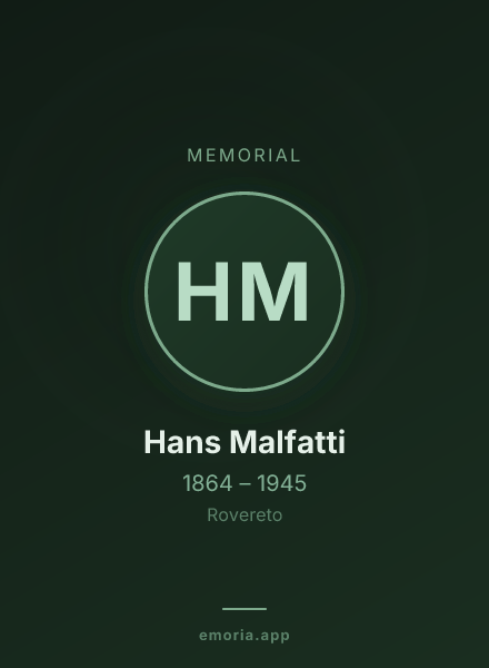 Memorial portrait of Hans Malfatti