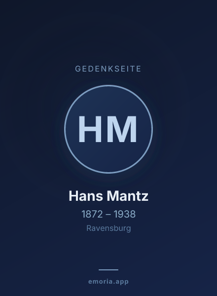 Gedenkportrait von Hans Mantz