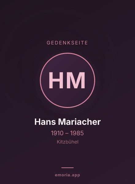 Gedenkportrait von Hans Mariacher