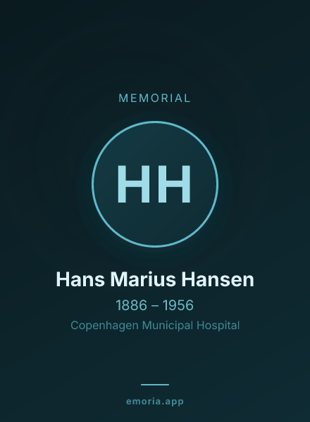Memorial portrait of Hans Marius Hansen