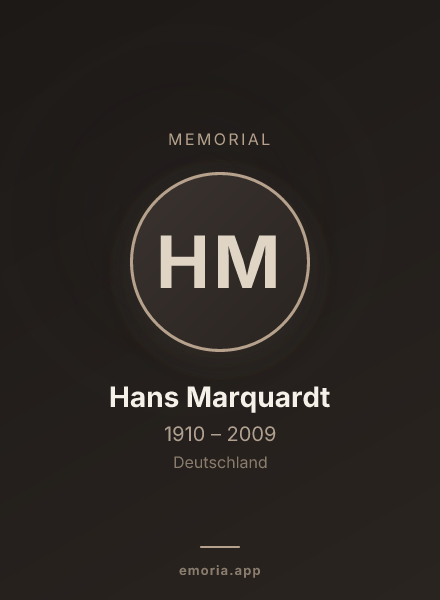 Memorial portrait of Hans Marquardt