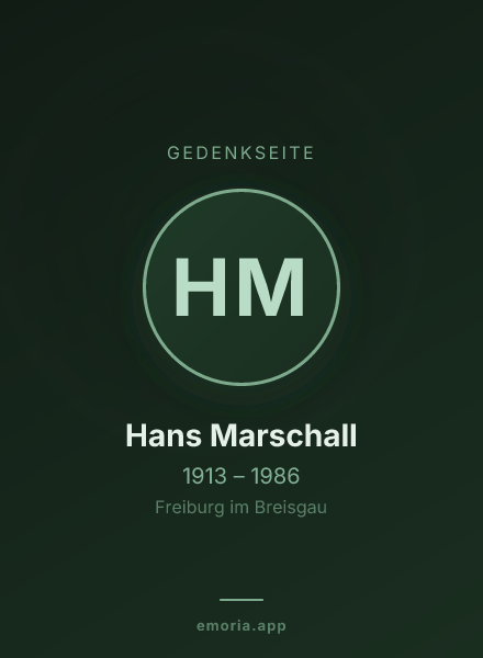 Gedenkportrait von Hans Marschall