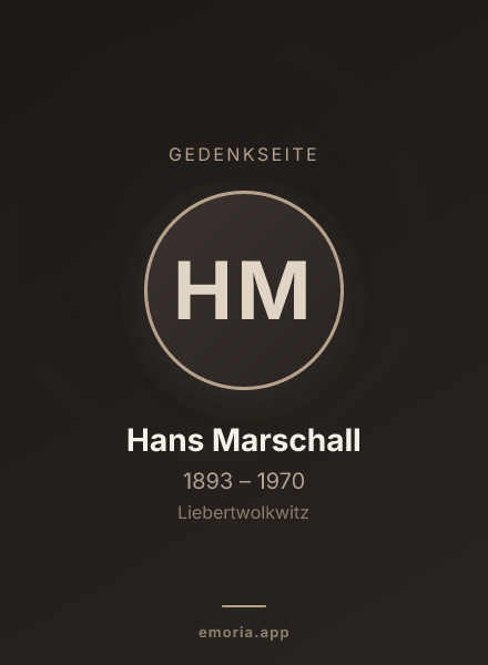 Gedenkportrait von Hans Marschall