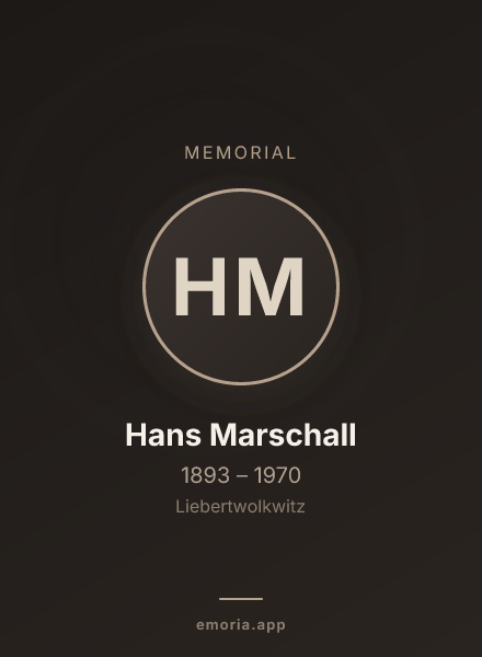 Memorial portrait of Hans Marschall