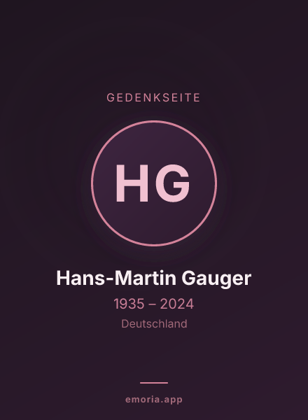 Gedenkportrait von Hans-Martin Gauger