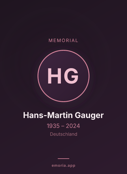 Memorial portrait of Hans-Martin Gauger