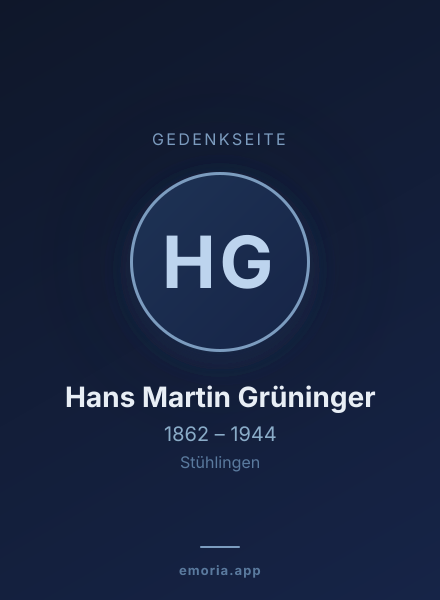 Gedenkportrait von Hans Martin Grüninger