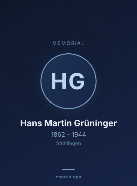 Memorial portrait of Hans Martin Grüninger