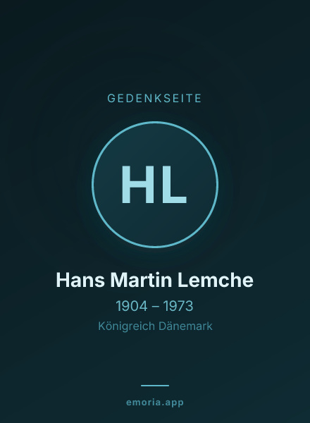 Gedenkportrait von Hans Martin Lemche