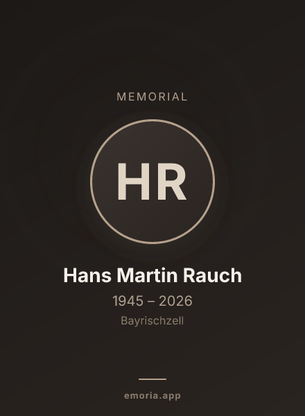 Memorial portrait of Hans Martin Rauch
