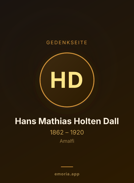 Gedenkportrait von Hans Mathias Holten Dall