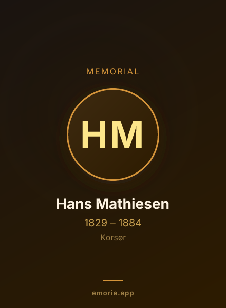 Memorial portrait of Hans Mathiesen