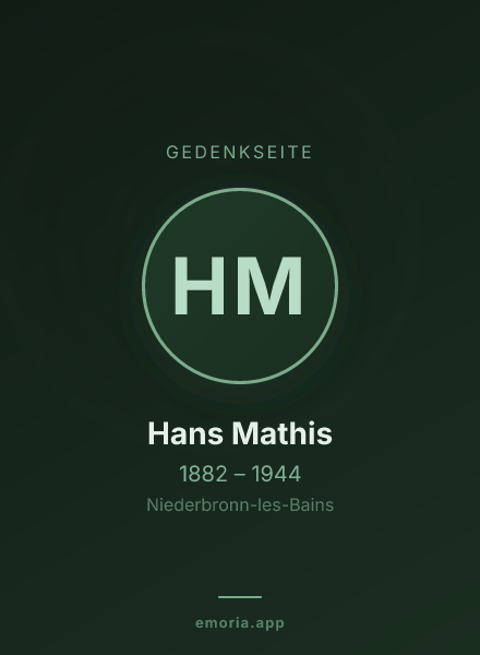 Gedenkportrait von Hans Mathis