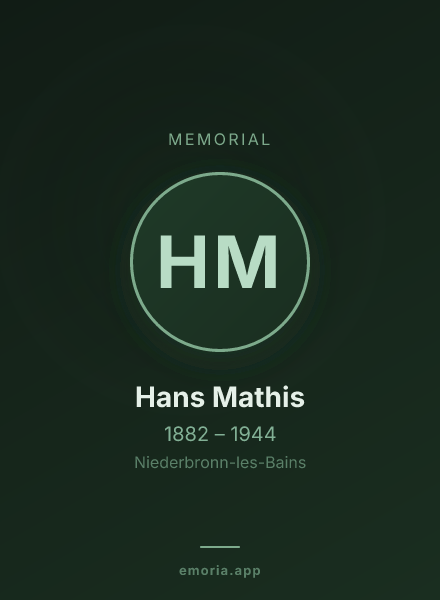 Memorial portrait of Hans Mathis
