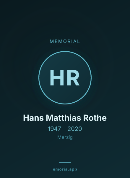 Memorial portrait of Hans Matthias Rothe