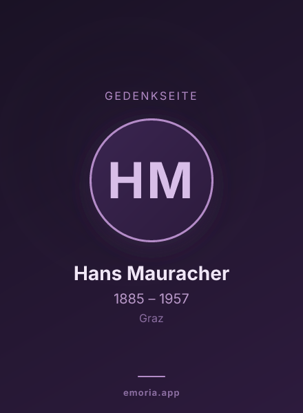 Gedenkportrait von Hans Mauracher