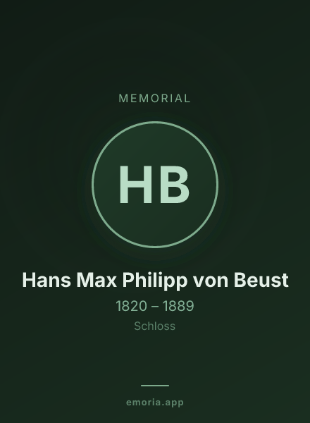 Memorial portrait of Hans Max Philipp von Beust