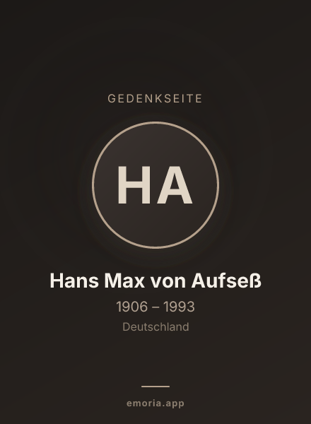 Gedenkportrait von Hans Max von Aufseß