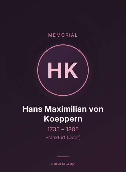 Memorial portrait of Hans Maximilian von Koeppern
