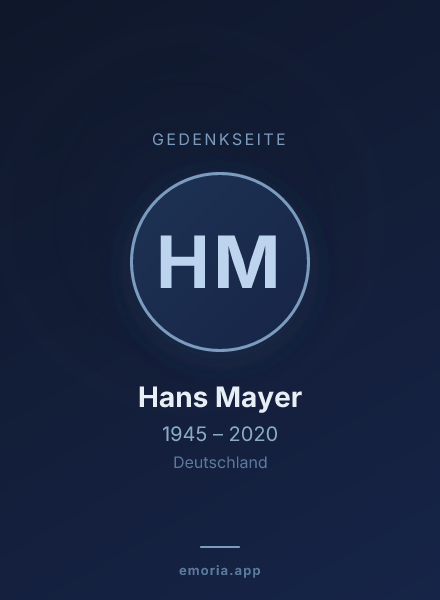 Gedenkportrait von Hans Mayer