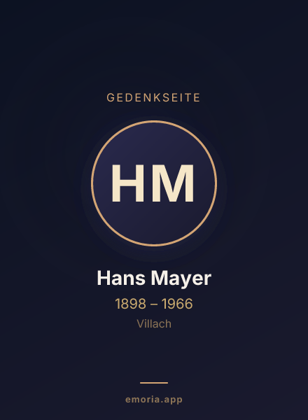 Gedenkportrait von Hans Mayer