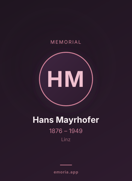 Memorial portrait of Hans Mayrhofer