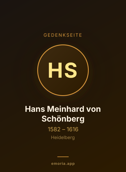 Gedenkportrait von Hans Meinhard von Schönberg